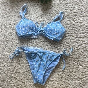Hollister Blue Floral Bikini